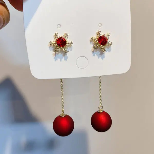 Christmas Snowflake Stud Earrings