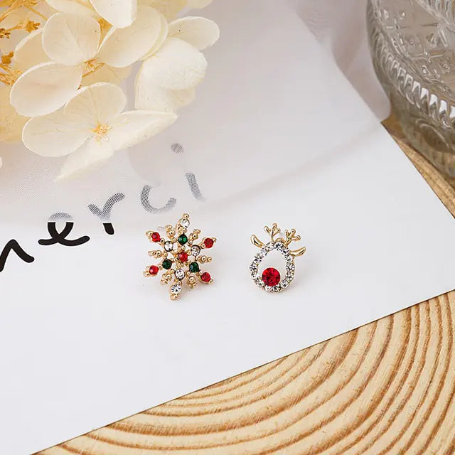 Christmas Snowflake Stud Earrings